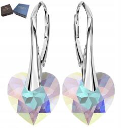 Mennica Świdnicka Ezüst fülbevaló 925 Kristályok Lógó Szívek Ezüst Ékszerek Női