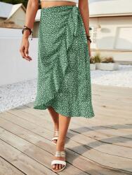 Shein Klasszikus Szoknya Zöld Print MIDI 36