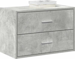 vidaXL betonszürke szerelt fa szekrény 2 fiókkal 60 x 31 x 40 cm (858827)