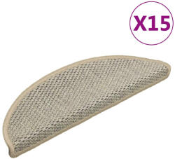 vidaXL 15 db szizálhatású világoszöld öntapadó lépcsőszőnyeg 56x17x3cm (326863)