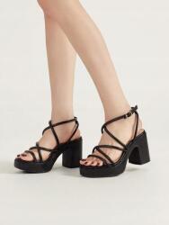 Shein A12110 Shein Fekete Magassarkú Szandál Csattal (39) 37 (sx25032882755572757)