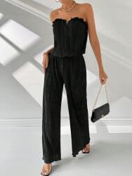 Shein IC52211 Shein Fodros Magas Derekú Nadrág Fekete (40) S