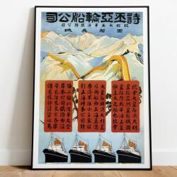  Poszter Vászonkép Transzatlanti Japán A3 (Plakat Podróżniczy Podróże Vintage 2)