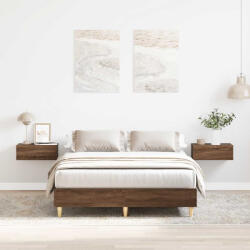 vidaXL barna tölgyszínű szerelt fa ágykeret matrac nélkül 135 x 190cm (861072)