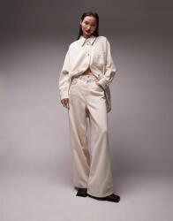 Topshop Egyszerű Bézs Cipzáras Nadrág (42) (569262)