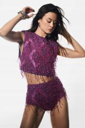 Nasty Gal Klasszikus Rózsaszín Ujjatlan Felső Dekoratív Elemek Rövid Nasty Gal 36