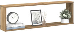 vidaXL 4 db kézműves tölgyszínű szerelt fa fali kockapolc 100x15x30 cm (856585)