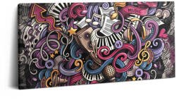 Wallfluent Vászonkép Canvas Tartós Falikép Nappaliba Hangszerek 100x50 cm (010030010010000074930)