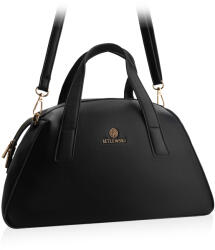 Betlewski női kézitáska, öko bőr, fogantyúval, válltáska (BTJ-06 CZARNY)