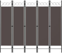 vidaXL antracitszürke 5 paneles paraván 200 x 180 cm (320709)