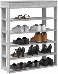 vidaXL szürke sonoma színű szerelt fa cipőtartó 80x30x98 cm (859937)
