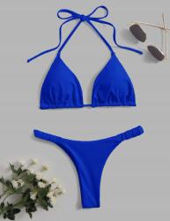 Shein Bikini Fürdőruha Alsó Kék 42 XL__XL