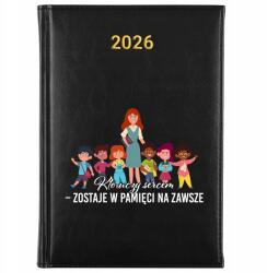 FunnyCase Naptár Fekete A5 2026 Ajándék Határidőnapló Pedagógusnap Szívvel Tanít (Kalendarz Czarny Uczysz Sercem)