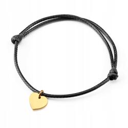 Betlewski női karkötő acél szív medál karkötő univerzális (BBH-G CZARNY)