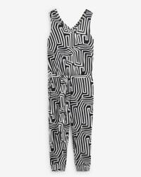 Bonprix 48-AS Mintás Női Overál, viszkóz, elasztán