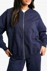 Boohoo Sötétkék Hosszú Ujjú Cipzáras Pulóver Boohoo Mosási Hatással L
