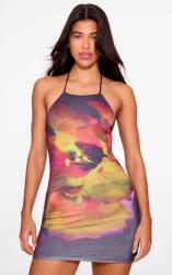 Prettylittlething ruha, Size 38, mintás mini tunika, 95% poliészter