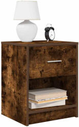 vidaXL 2 db füstös tölgy színű éjjeliszekrény fiókkal 40x34x50 cm (858776)