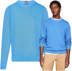 Tommy Hilfiger Férfi pulóver Kék Kerek nyak Klasszikus méret XL (Ładny Premium Kolor Granat Dzianinowy Logo)