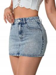 Shein Petite Farmer Mini Szoknya Zsebes Casual Xs__xs