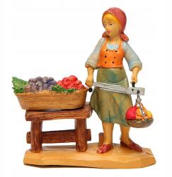 Włoska Betlehem figura 'Lány gyümölcsöt árul' 10cm magas figurákhoz (11144-38)