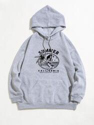 Shein IC37203 Kapucnis Pulóver Kalifornia Nyomtatással Shein Xs