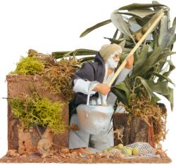 Włoska Mozgatható betlehem figura 'Olívabogyó szett', 220V- 10cm magas figurákhoz (11615)