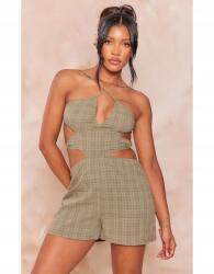 Prettylittlething Khaki Kockás Overál (40) (565939)