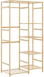 vidaXL bambusz ruhaállvány polcokkal 100x50x184, 5 cm (4008920)