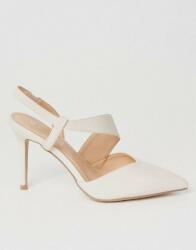  Krémszínű Klasszikus Cipő Öko Bőr Magassarkú Bebújós Magassarkú Wallis 40-ES (BYY11605)