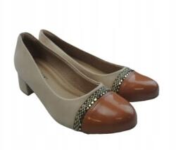  Piccadilly Bézs Magasszárú Cipő Barna Elöl (37) (425728)