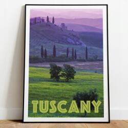  Poszter Toszkána Olaszország Utazás Kép Lila A3 (T11 Obraz Plakat Podróżniczy włochy a3)