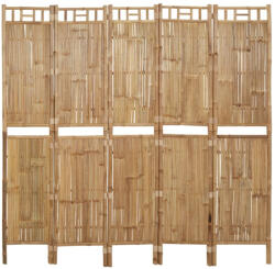 vidaXL 5 paneles bambusz paraván 200 x 180 cm (341750)