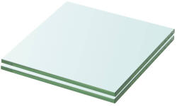 vidaXL 2 db átlátszó üveg paneles polc 20 x 15 cm (3051543)