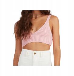 Billabong női blúz, divatos crop top, rózsaszín kötöttáru, L méret (C3KT08 2286)