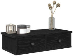 vidaXL Falipolc fiókokkal fekete 60x28x15 cm műszaki fa (859942)