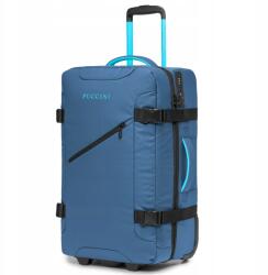 PUCCINI Közepes Utazó Bőrönd Puha Kerekeken Puccini Kék EM50249B-7A (EM50249B-7A)