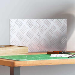 vidaXL Rácsos lemezek 2 pcs Ezüst 20 x 20 cm Alumínium (4104235)