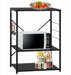 VidaXL Mikrohullámú sütő szekrény, fekete, 60x39, 6x79, 5 cm (288234)