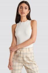 NA-KD Top Ecru Basic Illeszkedő Casual 36 S 1AAC