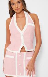 Prettylittlething XC13110 Kötött Mellény Nyakkivágással V Gombokkal Rózsaszín Prettylittlething (11) XL