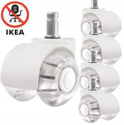  Kerekek Forgószékhez Gumi Székek Szilikon 11mm Fehér (Białe kółka kauczukowe, ciche)