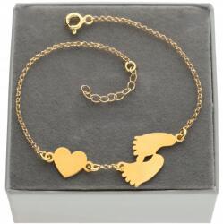 ArtWings Arany karkötő gyermek lábbal Szív Gravírozás Ezüst 17 cm
