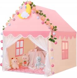  Sátor Gyerekház Kastély Palota Szoba Kert Ház Led Lámpák Rózsaszín (mx178)