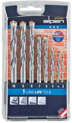 Alpen 3-10mm-es fúrószár falazati kőhöz 8db 007001081 Long Life Alpen (007001081)