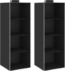 vidaXL 2 db szövet 4 polcos függő szekrényszervező (288323)