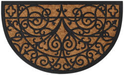 vidaXL félkör alakú gumi és kókuszrost lábtörlő 45 x 75 cm (155667)