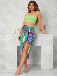 Shein Strandszoknya Színes Szatén Kivágással 34 Xs__xs