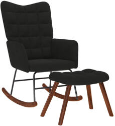 vidaXL fekete bársony hintaszék ülőkével (4016849)