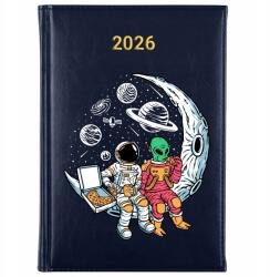 FunnyCase Könyvnaptár 2026 Space Club Sötétkék tervező határidőnapló Ajándék Wz (Kalendarz Granatowy SPACE CLUB)